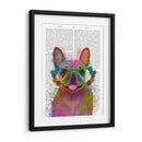 Rainbow Splash Bulldog Francés, Retrato - Fab Funky | Cuadro decorativo de Canvas Lab