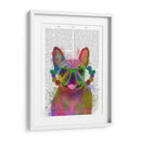 Rainbow Splash Bulldog Francés, Retrato - Fab Funky | Cuadro decorativo de Canvas Lab