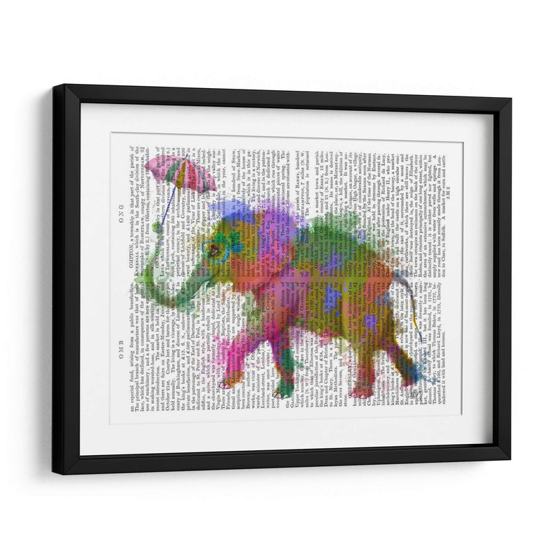 Arco Iris Salpicaduras Elefantes - Fab Funky | Cuadro decorativo de Canvas Lab