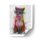Arco Iris Splash Fox 1 - Fab Funky | Cuadro decorativo de Canvas Lab