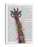 Arco Iris Splash Jirafa 1 - Fab Funky | Cuadro decorativo de Canvas Lab