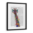 Arco Iris Splash Jirafa 1 - Fab Funky | Cuadro decorativo de Canvas Lab