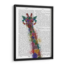 Arco Iris Splash Jirafa 1 - Fab Funky | Cuadro decorativo de Canvas Lab
