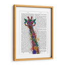Arco Iris Splash Jirafa 1 - Fab Funky | Cuadro decorativo de Canvas Lab