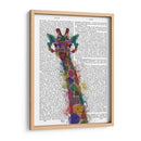 Arco Iris Splash Jirafa 1 - Fab Funky | Cuadro decorativo de Canvas Lab