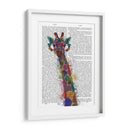 Arco Iris Splash Jirafa 1 - Fab Funky | Cuadro decorativo de Canvas Lab
