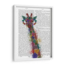 Arco Iris Splash Jirafa 1 - Fab Funky | Cuadro decorativo de Canvas Lab