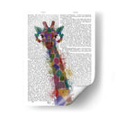Arco Iris Splash Jirafa 1 - Fab Funky | Cuadro decorativo de Canvas Lab