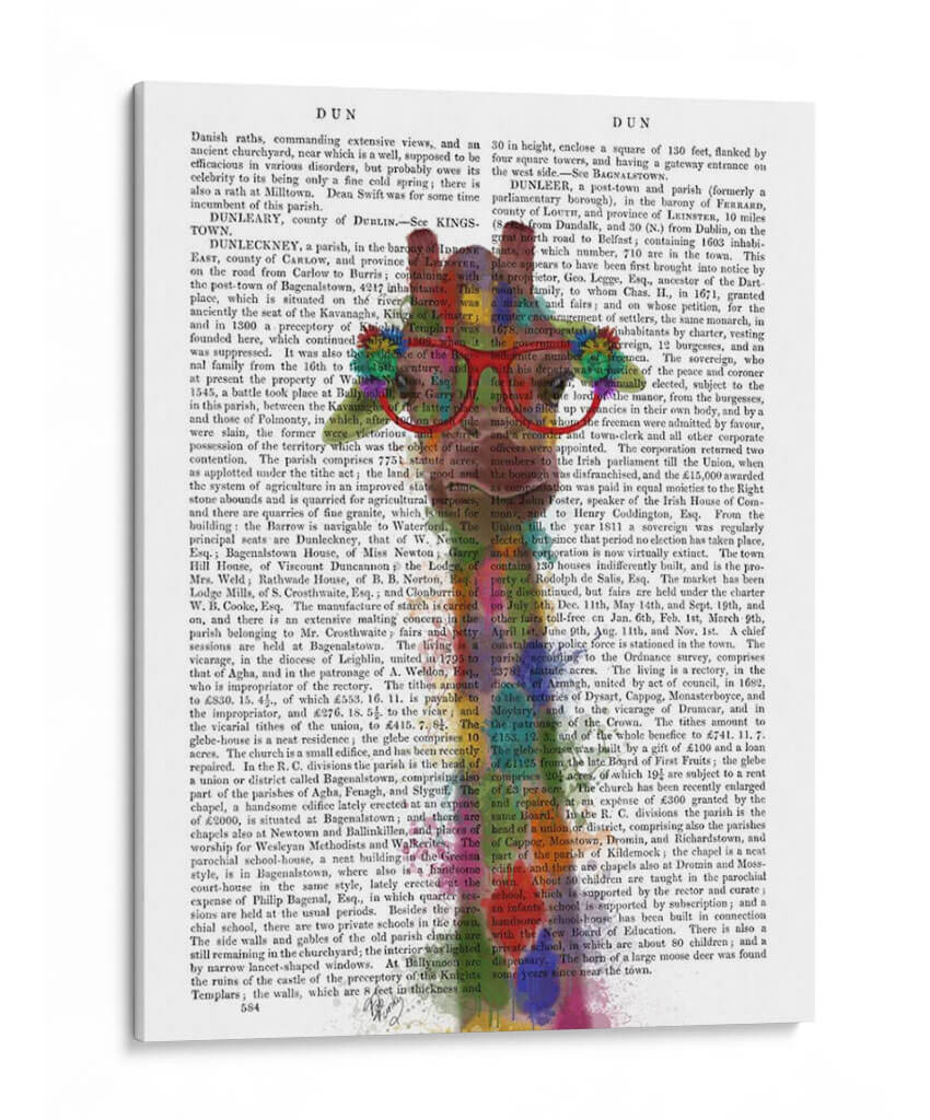Rainbow Splash Giraffe 3 - Fab Funky | Cuadro decorativo de Canvas Lab