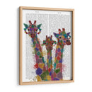 Arco Iris Splash Jiraffe Trio - Fab Funky | Cuadro decorativo de Canvas Lab
