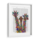 Arco Iris Splash Jiraffe Trio - Fab Funky | Cuadro decorativo de Canvas Lab