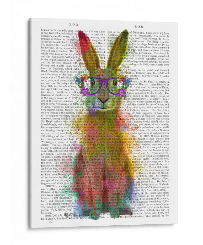 Rainbow Splash Rabbit 1 - Fab Funky | Cuadro decorativo de Canvas Lab