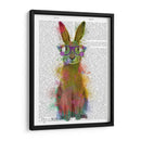 Rainbow Splash Rabbit 1 - Fab Funky | Cuadro decorativo de Canvas Lab