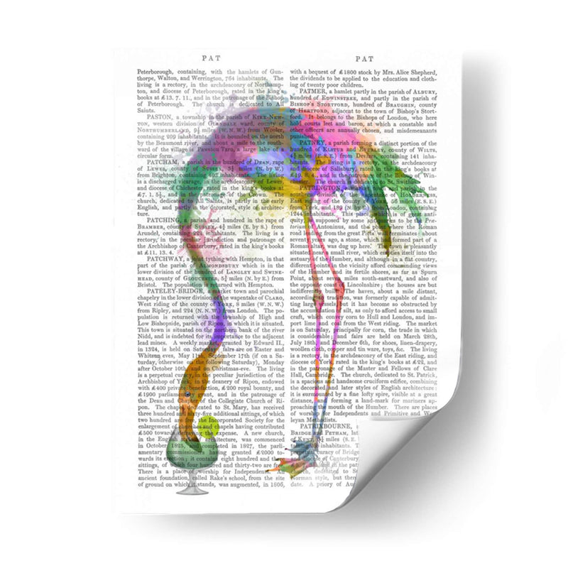 Rainbow Splash Flamingo 3 - Fab Funky | Cuadro decorativo de Canvas Lab