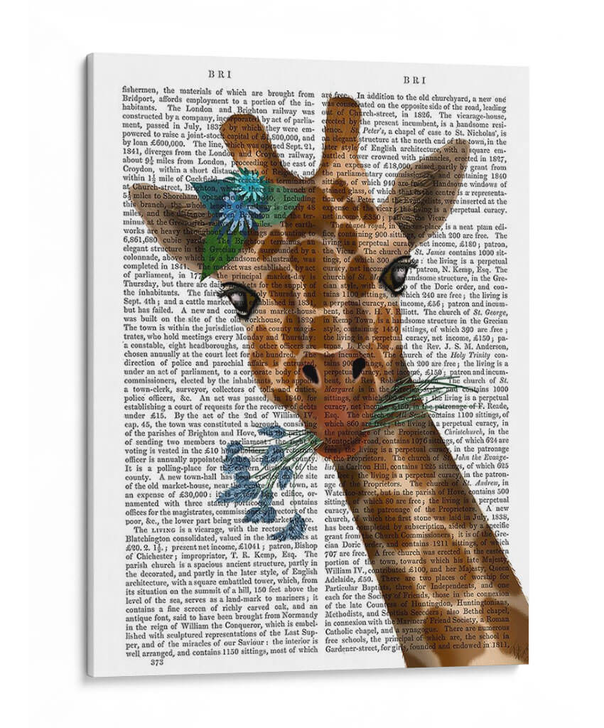 Masticar Jirafa 1 - Fab Funky | Cuadro decorativo de Canvas Lab