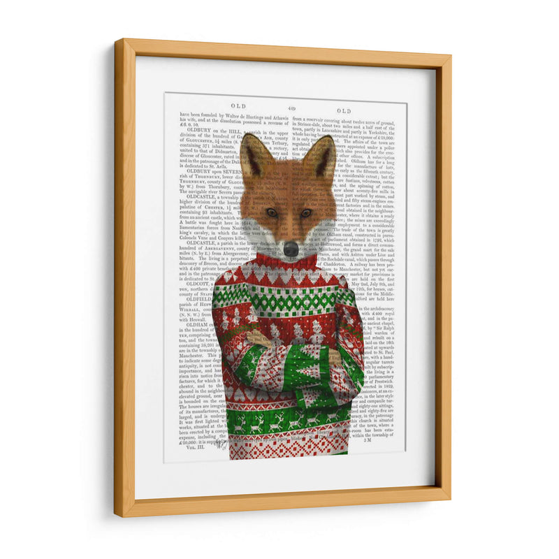 Zorro En Suéter De Navidad - Fab Funky | Cuadro decorativo de Canvas Lab