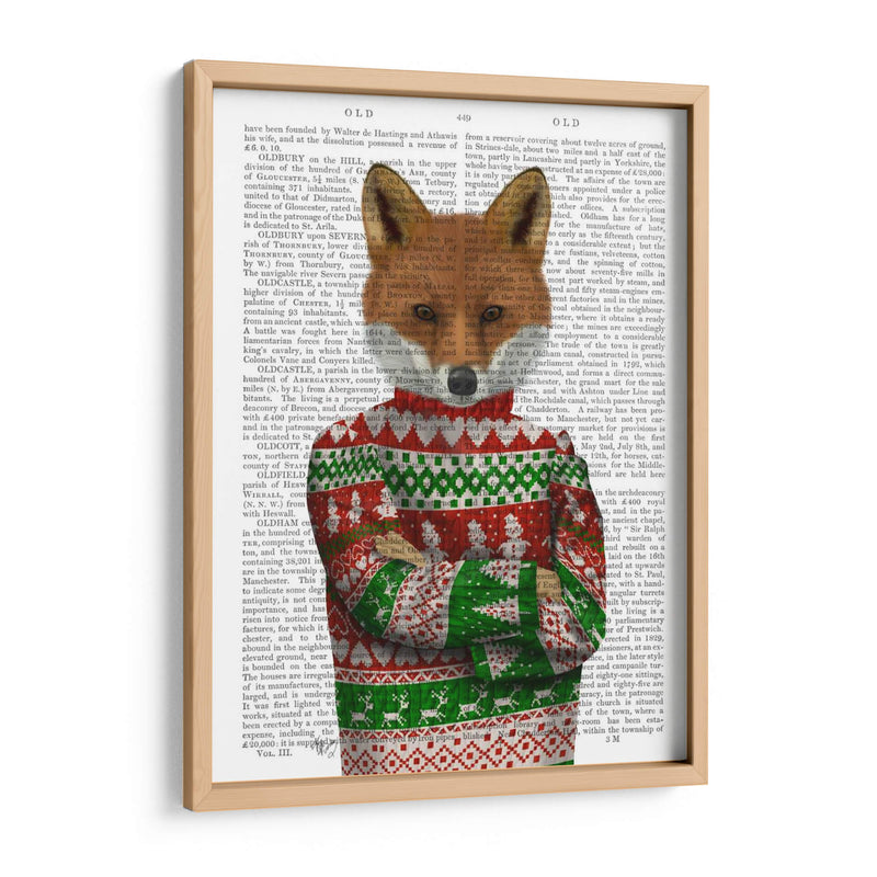 Zorro En Suéter De Navidad - Fab Funky | Cuadro decorativo de Canvas Lab