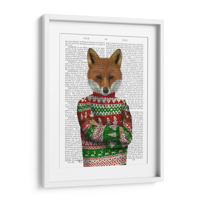 Zorro En Suéter De Navidad - Fab Funky | Cuadro decorativo de Canvas Lab