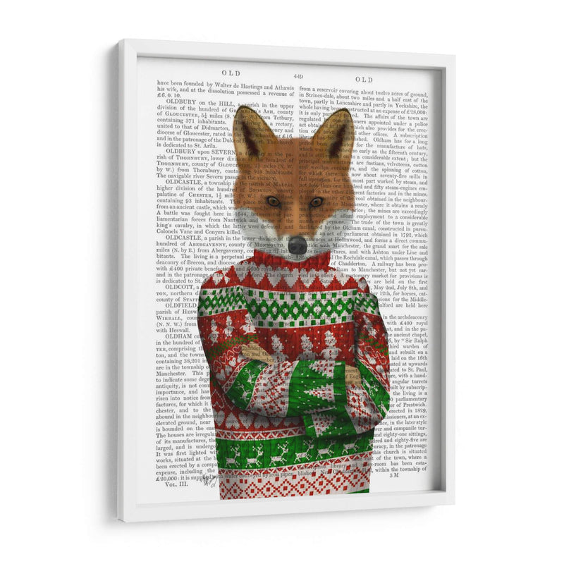 Zorro En Suéter De Navidad - Fab Funky | Cuadro decorativo de Canvas Lab