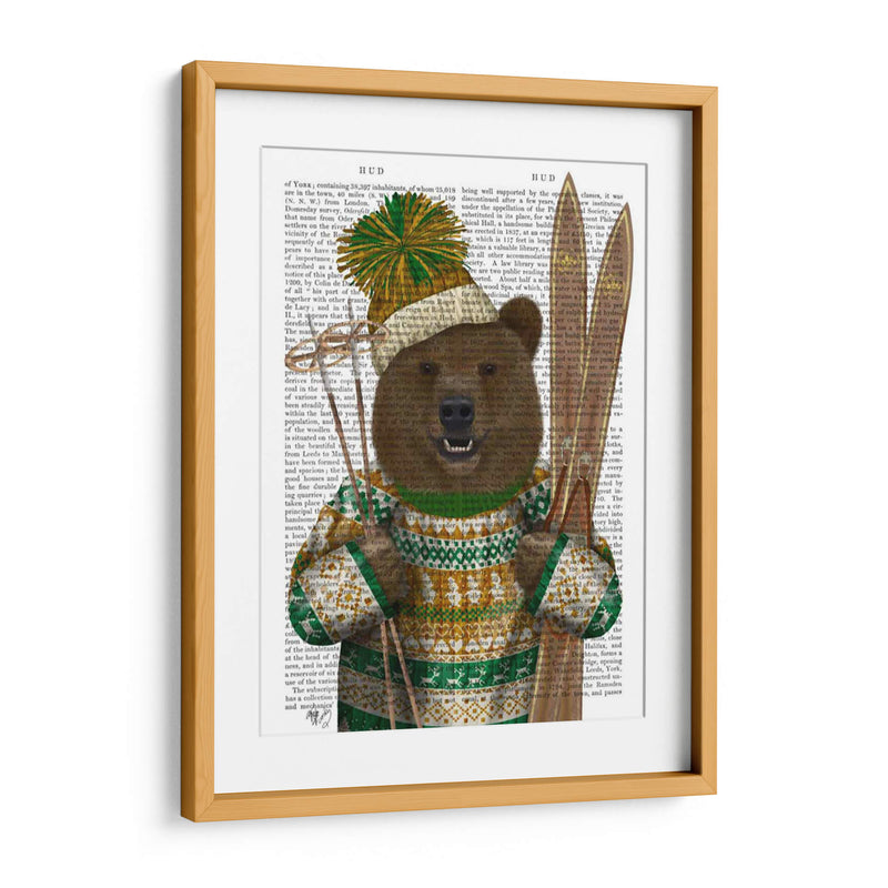 Oso En Suéter De Navidad - Fab Funky | Cuadro decorativo de Canvas Lab