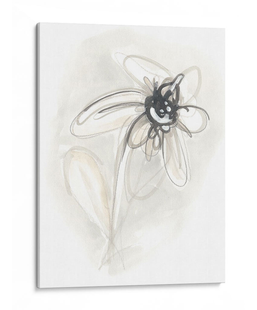 Gesto Floral Neutro V - June Erica Vess | Cuadro decorativo de Canvas Lab