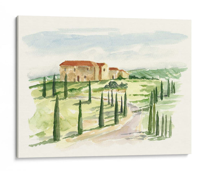 Acuarela Villa Toscana I - Ethan Harper | Cuadro decorativo de Canvas Lab