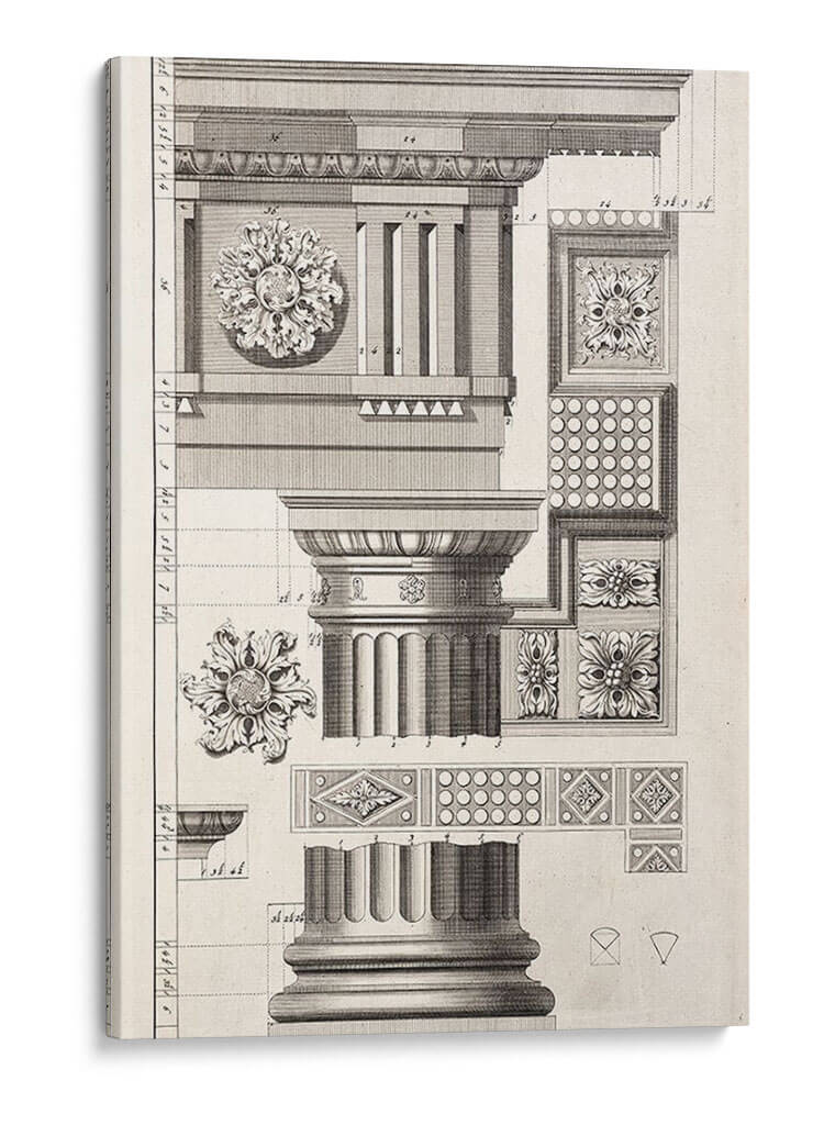 Columna Y Rosetones - Abraham Swan | Cuadro decorativo de Canvas Lab