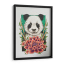 Panda y flor de loto | Cuadro decorativo de Canvas Lab