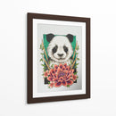Panda y flor de loto | Cuadro decorativo de Canvas Lab