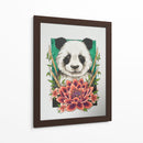 Panda y flor de loto | Cuadro decorativo de Canvas Lab