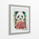 Panda y flor de loto | Cuadro decorativo de Canvas Lab