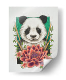 Panda y flor de loto | Cuadro decorativo de Canvas Lab
