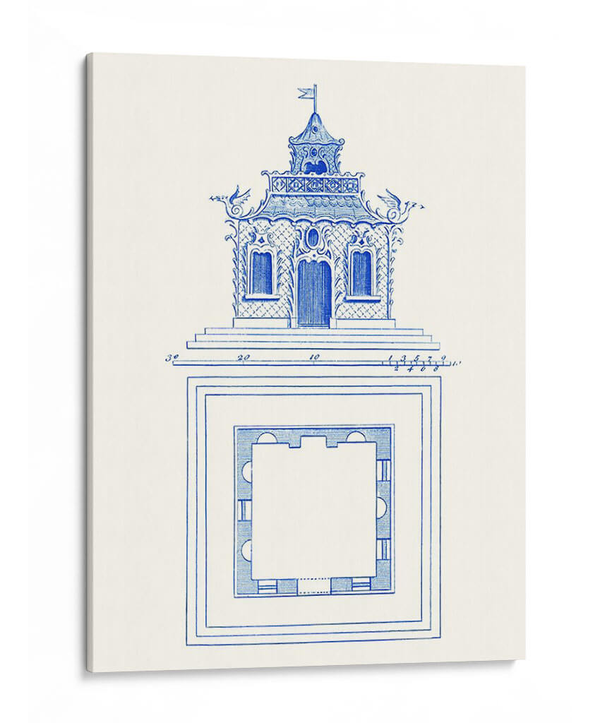 Diseño De Pagoda I - Vision Studio | Cuadro decorativo de Canvas Lab