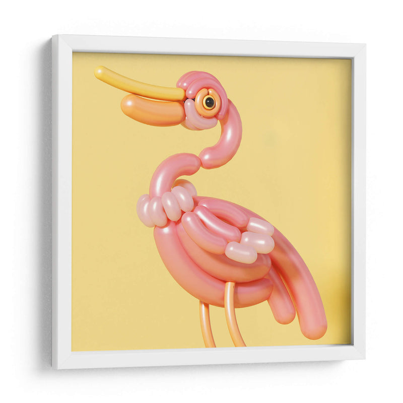 Pájaro rosa de globo | Cuadro decorativo de Canvas Lab