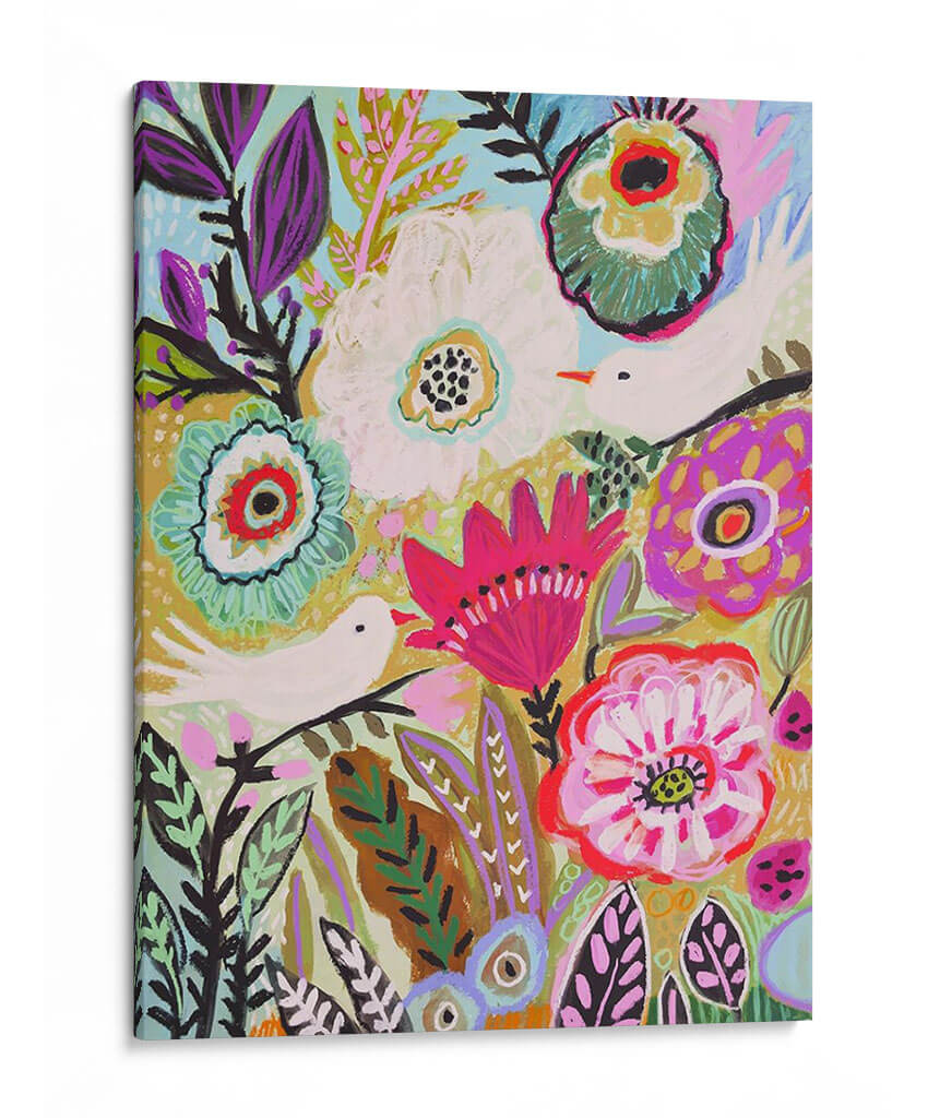 Pájaros De Jardín I - Karen Fields | Cuadro decorativo de Canvas Lab