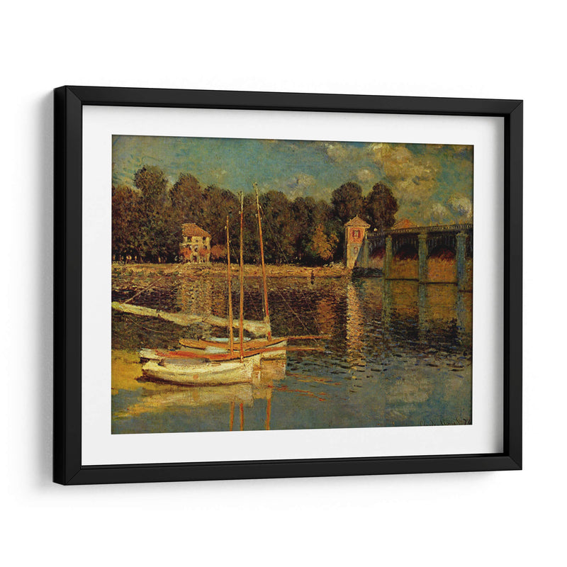 El puente ferroviario de Argenteuil - Claude Monet | Cuadro decorativo de Canvas Lab