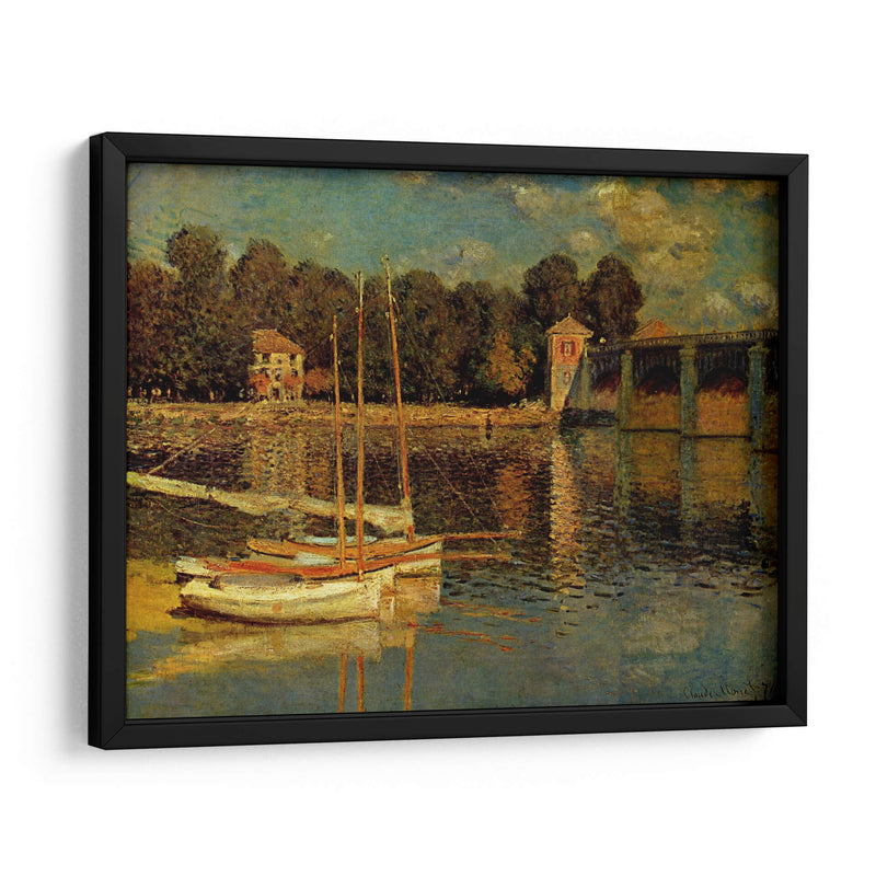 El puente ferroviario de Argenteuil - Claude Monet | Cuadro decorativo de Canvas Lab