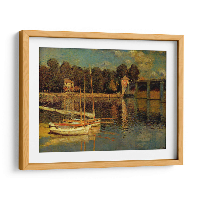 El puente ferroviario de Argenteuil - Claude Monet | Cuadro decorativo de Canvas Lab