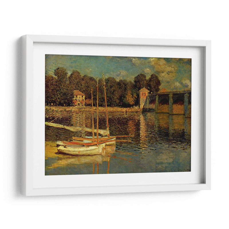 El puente ferroviario de Argenteuil - Claude Monet | Cuadro decorativo de Canvas Lab