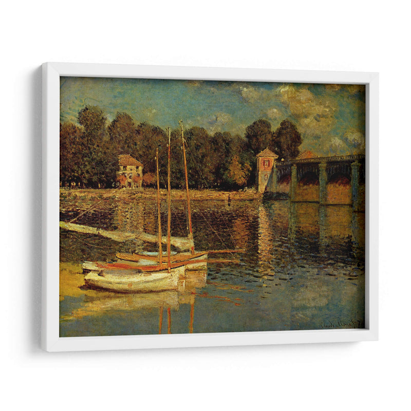 El puente ferroviario de Argenteuil - Claude Monet | Cuadro decorativo de Canvas Lab