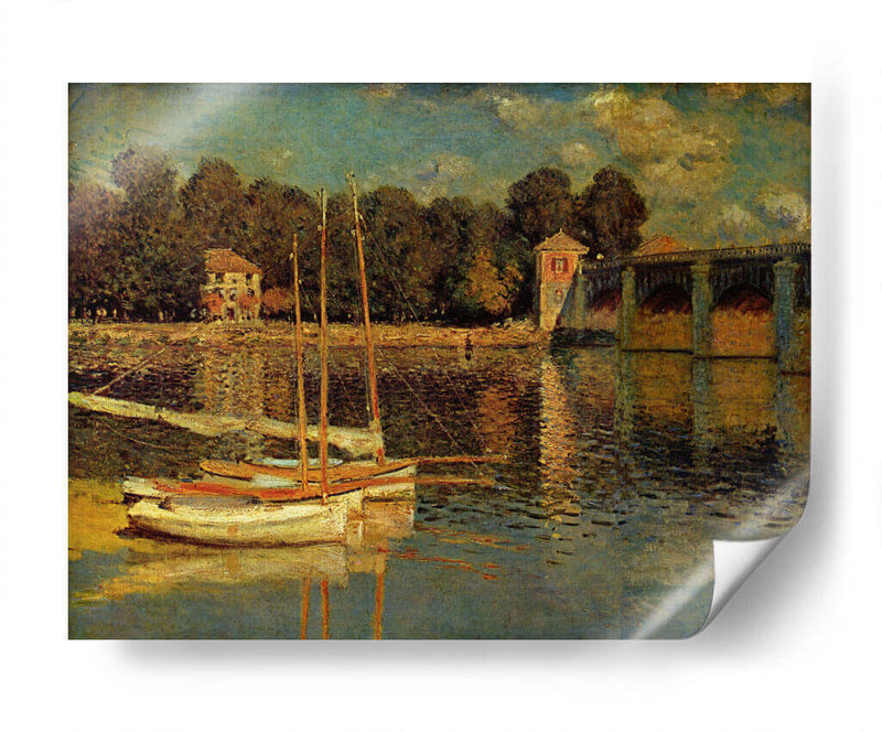 El puente ferroviario de Argenteuil - Claude Monet | Cuadro decorativo de Canvas Lab