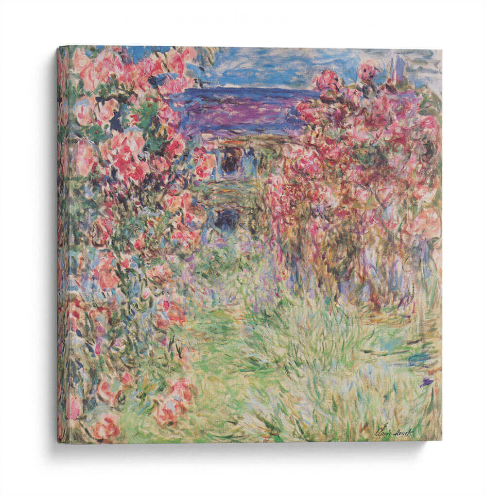 La casa entre las rosas - Claude O. Monet | Cuadro decorativo de Canvas Lab