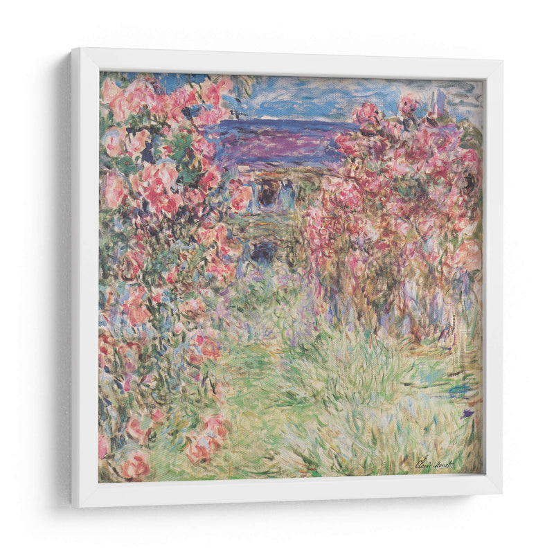 La casa entre las rosas - Claude Monet | Cuadro decorativo de Canvas Lab