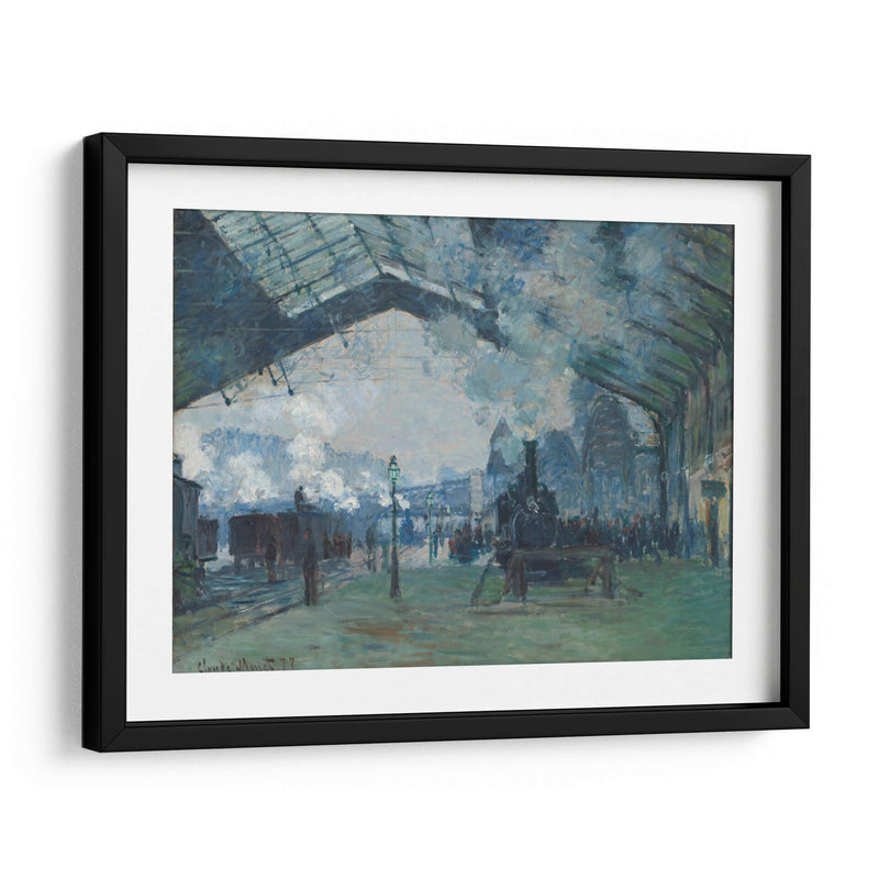 La estación Saint-Lazare, el tren de Normandía - Claude Monet | Cuadro decorativo de Canvas Lab