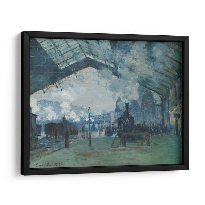 La estación Saint-Lazare, el tren de Normandía - Claude Monet | Cuadro decorativo de Canvas Lab