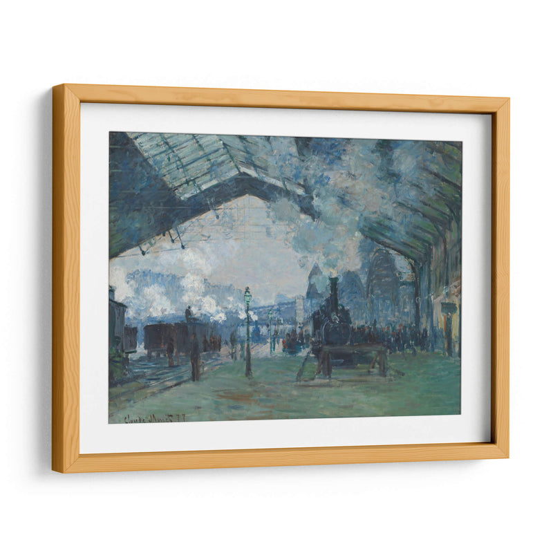 La estación Saint-Lazare, el tren de Normandía - Claude Monet | Cuadro decorativo de Canvas Lab