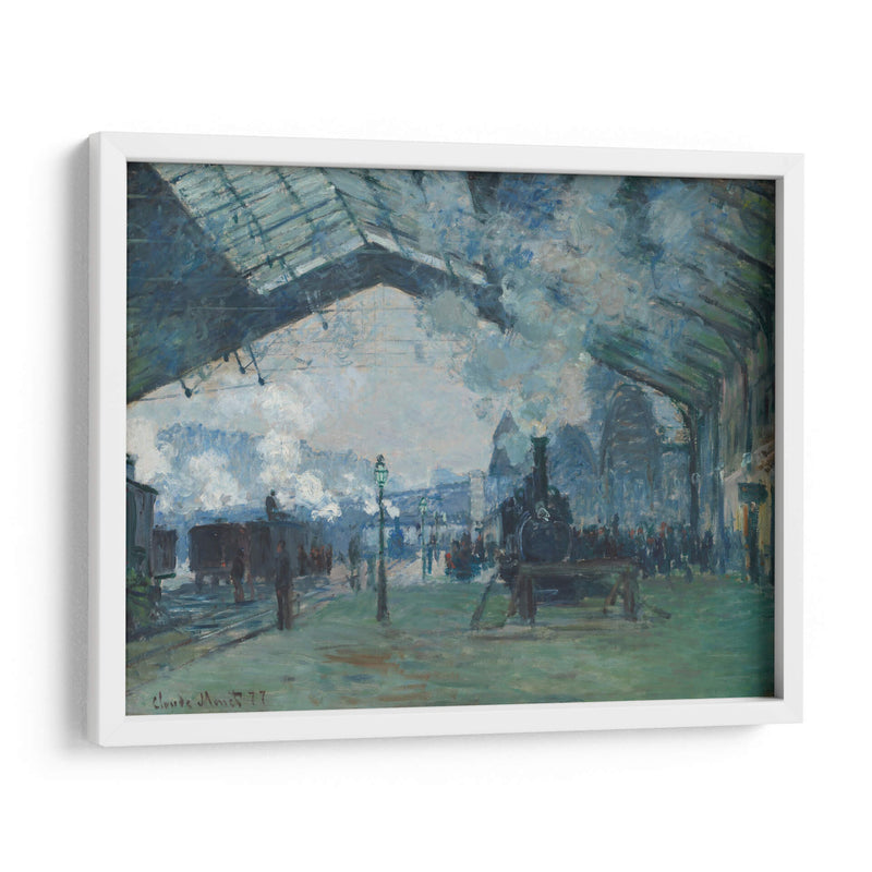 La estación Saint-Lazare, el tren de Normandía - Claude Monet | Cuadro decorativo de Canvas Lab