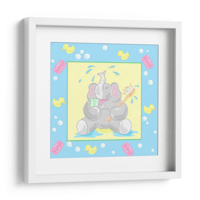 Baby Elephant Bath Ii - Jade Reynolds | Cuadro decorativo de Canvas Lab