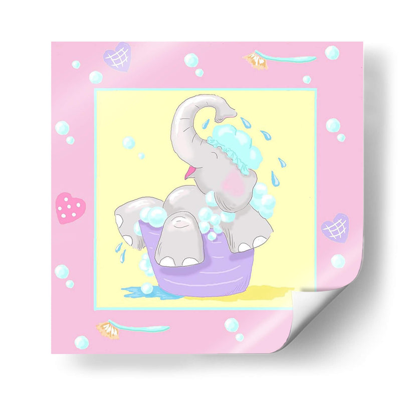 Baby Elephant Bath Iii - Jade Reynolds | Cuadro decorativo de Canvas Lab