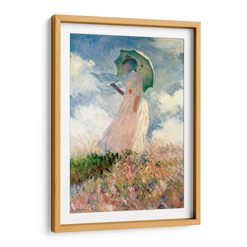 Mujer con sombrilla, mirando a la izquierda - Claude Monet | Cuadro decorativo de Canvas Lab